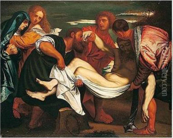 The Entombment Oil Painting - Tiziano Vecellio (Titian)