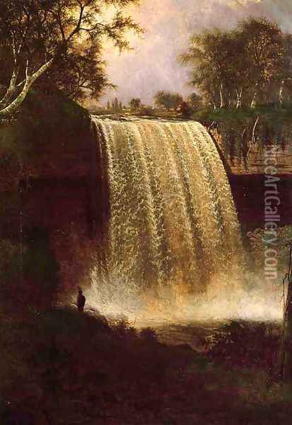 Minnehaha Falls, Minnesota Oil Painting - Jesse Talbot