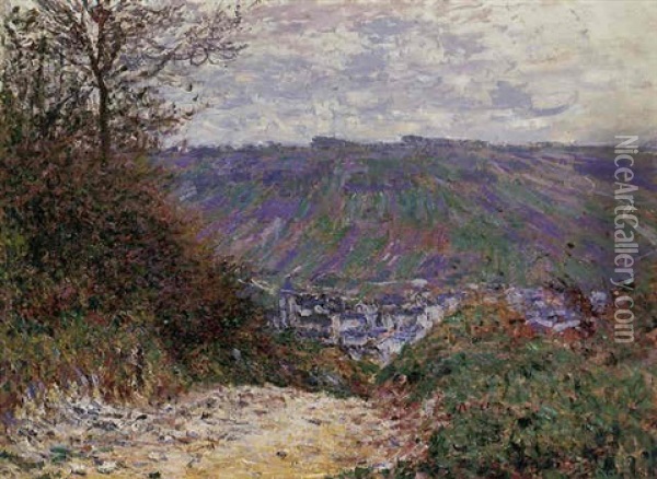 Chemin Creux A Giverny Oil Painting - Claude Monet