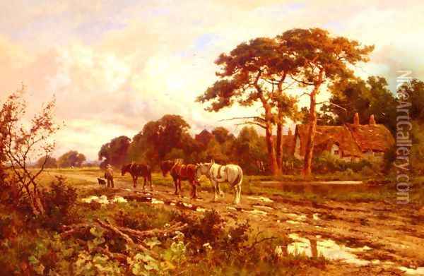 The End Of The Day Oil Painting - Henry Hillier Parker
