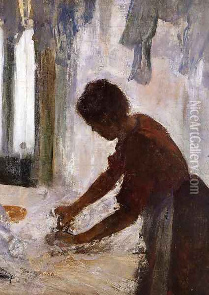 Woman Ironing II Oil Painting - Edgar Degas