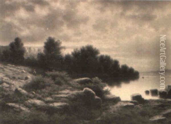 Seelandschaft Oil Painting - Albert Rieger