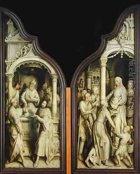 St. Joachim and St. Anne Oil Painting - Jean Bellegambe the Elder