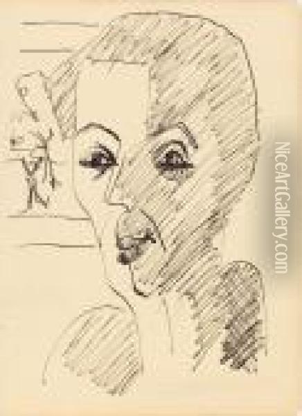 Selbstbildnis Oil Painting - Ernst Ludwig Kirchner