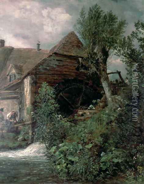 Watermill at Gillingham, Dorset Oil Painting - John Constable