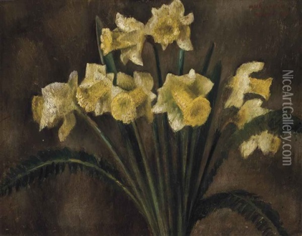Daffodils Oil Painting - Mark Gertler