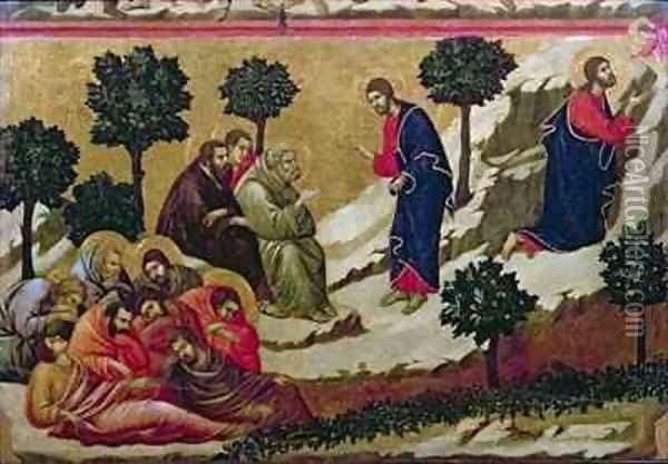 Maesta Agony in the Garden of Gethsemane Oil Painting - Buoninsegna Duccio di