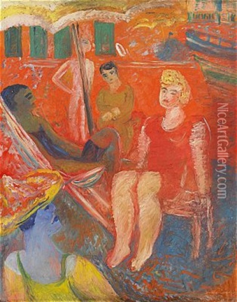 Den Roda Stranden Oil Painting - Sigrid (Maria) Hjerten