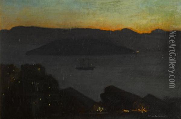 Dawn On San Francisco Bay Oil Painting - Charles Rollo Peters