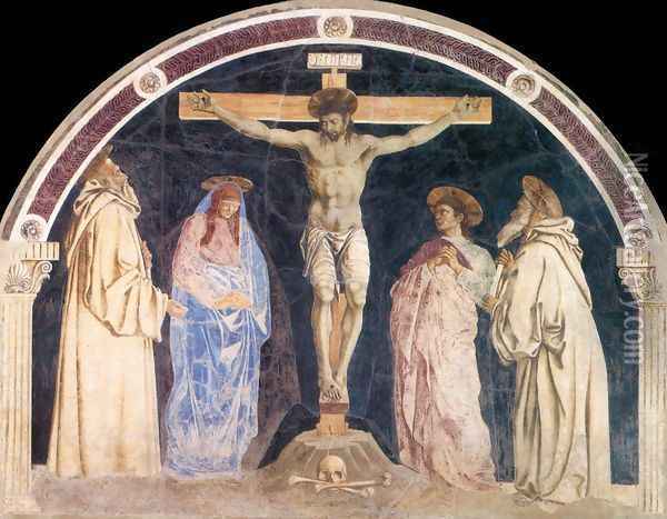 Crucifixion 1455 Oil Painting - Andrea Del Castagno