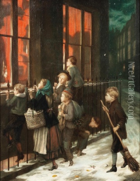 Sounds Of Revelry Oil Painting - Augustus Edwin Mulready