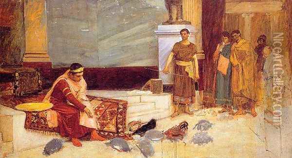Study for The Favourites of the Emperor Honorius Oil Painting - John William Waterhouse