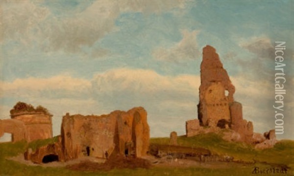 Ruins-campagna Of Rome Oil Painting - Albert Bierstadt