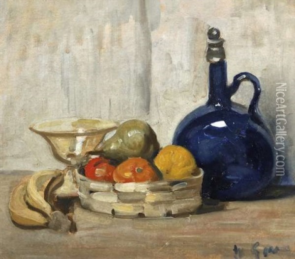 The Blue Bottle - Still Life Oil Painting - William Crampton Gore