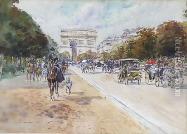 Avenue Du Bois Oil Painting - Georges Stein
