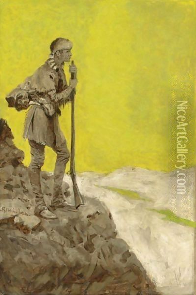 The Pioneer Oil Painting - Frederic Remington