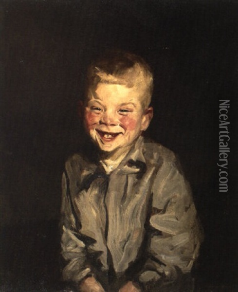 The Laughing Boy, Jobie Oil Painting - Robert Henri