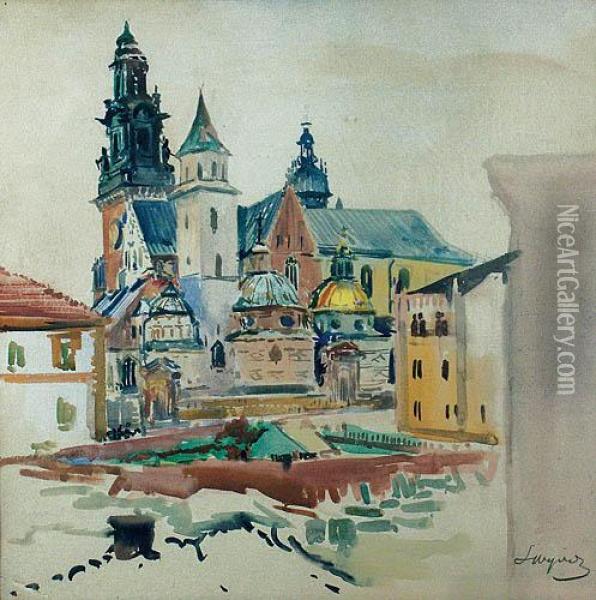 Katedra Wawelska Oil Painting - Leon Wyczolkowski