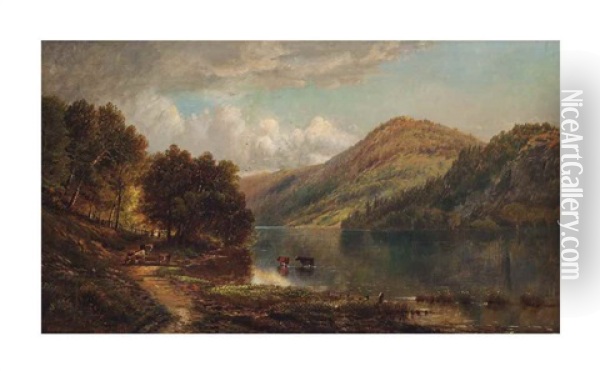 Chester Valley Creek Oil Painting - Edmund Darch Lewis