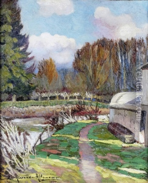 Le Moulin Sur La Riviere Oil Painting - Alexandre Altmann