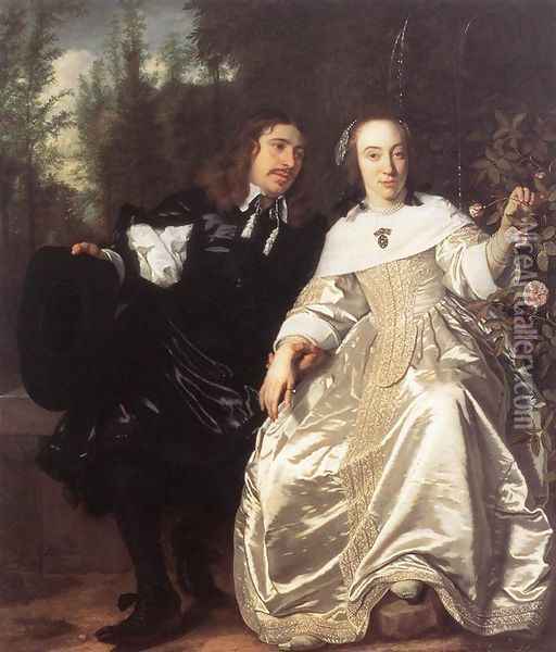 Abraham Del Court And Maria De Keersegieter Oil Painting - Bartholomeus Van Der Helst
