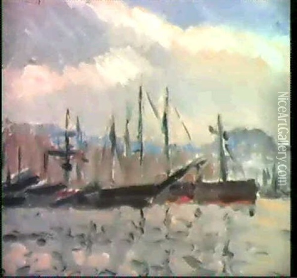 Port De Marseille, Les Bateaux De Peche Oil Painting - Henri Matisse