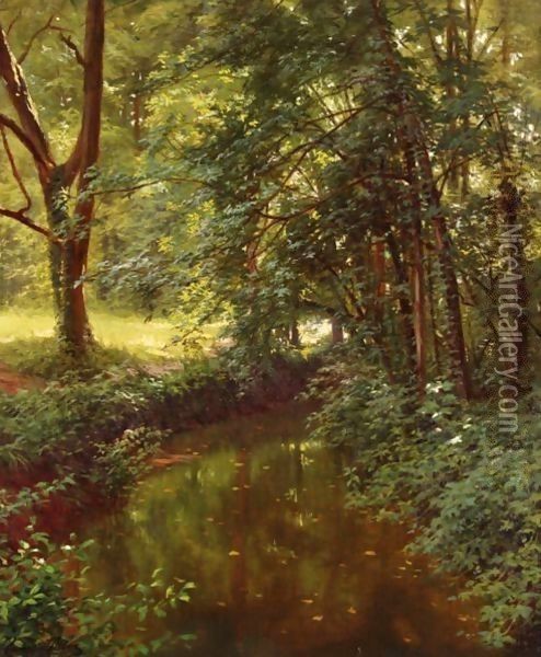 Paysage De Riviere Oil Painting - Henri Biva