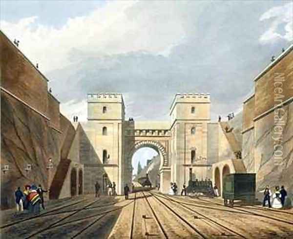 Moorish Arch, Looking from the Tunnel Oil Painting - Thomas Talbot Bury