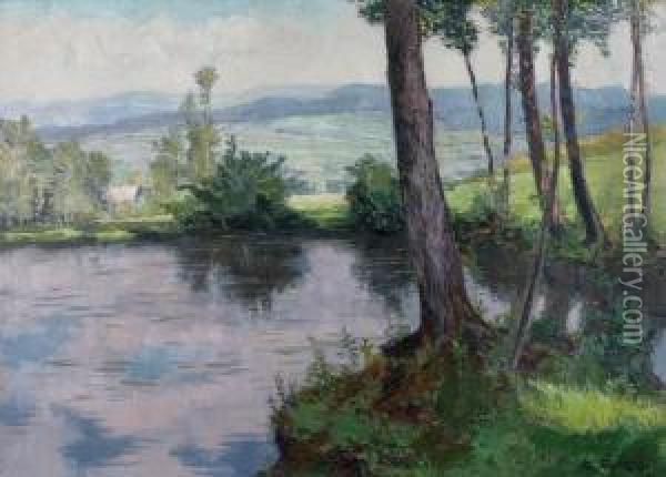 Pond Oil Painting - Alois Kalvoda
