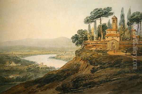 An Italian Villa Oil Painting - Joseph Mallord William Turner