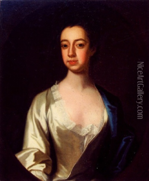 Portrait Of A Lady Of The Southland Oil Painting - Jeremiah Theus