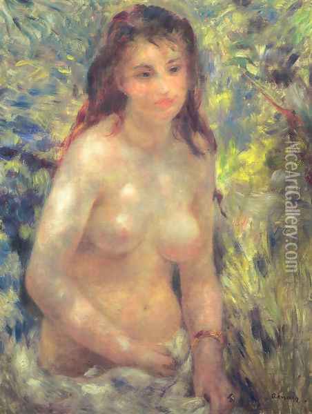 Study: Torso, Sunlight Effect Oil Painting - Pierre Auguste Renoir