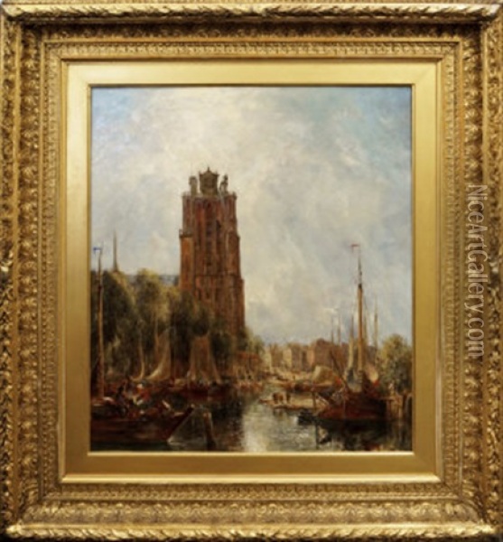 Dordrecht Cathedral Oil Painting - William Joseph J. C. Bond