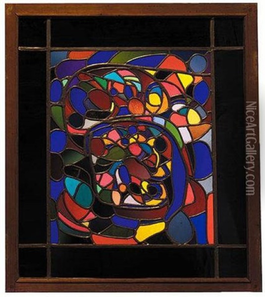 Glasfenster Oil Painting - Adolf Hoelzel