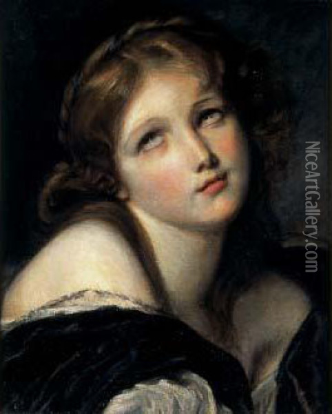 Tete De Jeune Femme Oil Painting - Jean Baptiste Greuze