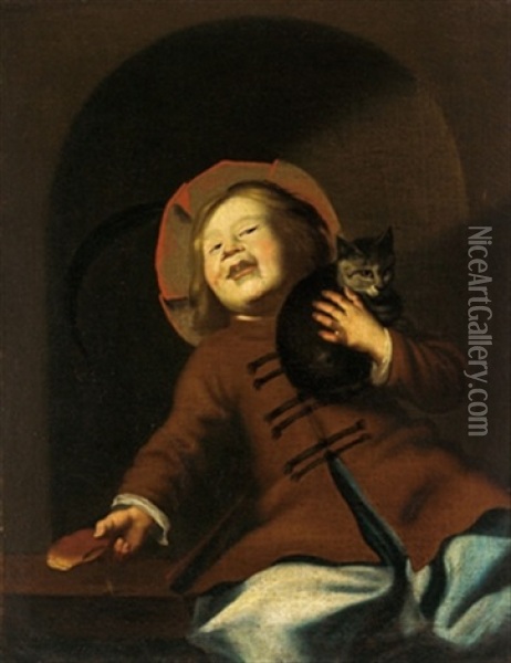 Knabe Mit Einer Katze Oil Painting - Judith Leyster