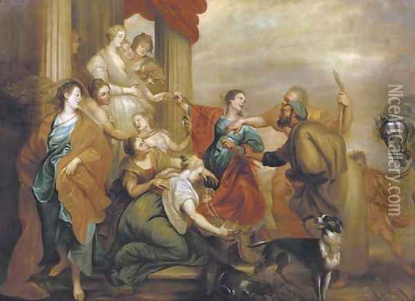 Achilles and the Daughters of Lycomedes Oil Painting - Sir Anthony Van Dyck