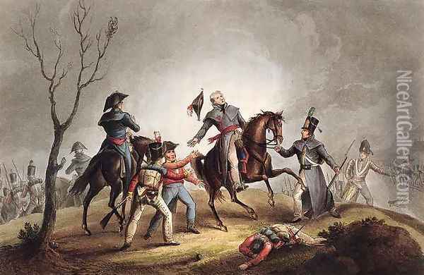 Death of Sir John Moore 1761-1809 Oil Painting - William Heath
