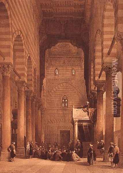 Interior of Mosque of the Metwalys Oil Painting - David Roberts