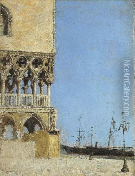 Venezia, Scorcio Di Palazzo Ducale Oil Painting - Alberto Pasini