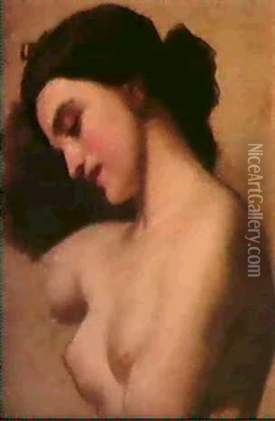 Buste De Femme Oil Painting - Thomas Couture