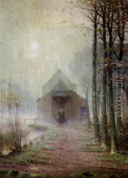 Novembermorgend Te Buggenhout Oil Painting - Isidore Meyers