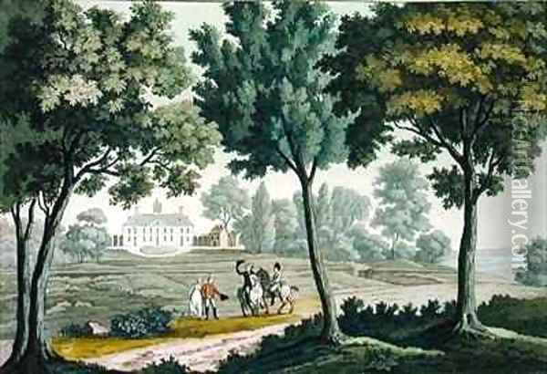 Washingtons house at Mount Vernon Oil Painting - Paolo Fumagalli