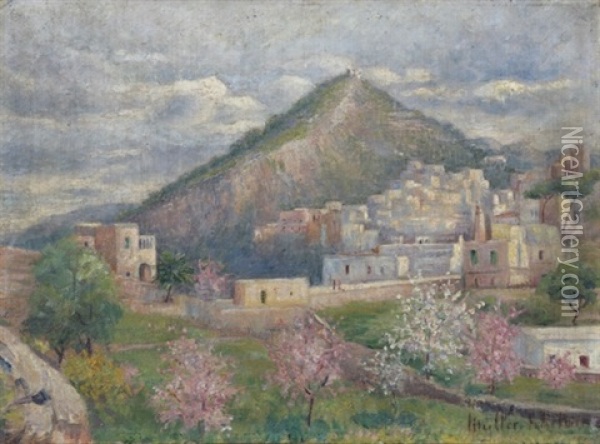 Ansicht Von Capri Oil Painting - Peter Paul Mueller-Werlau