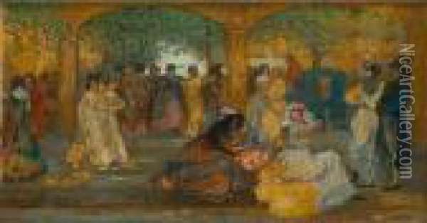 Covent Garden Oil Painting - Charles Edward Conder