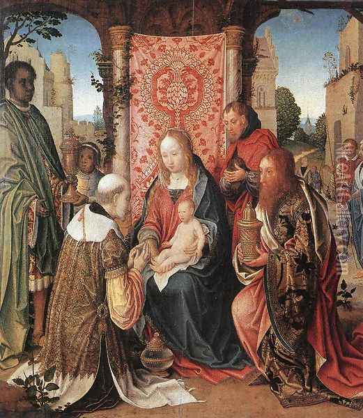 The Adoration of the Magi c. 1505 Oil Painting - German Unknown Master