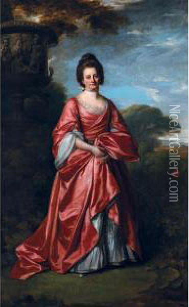 Portrait Of Grace Legge, Lady Knatchbull (died 1788) Oil Painting - Sir Nathaniel Dance-Holland