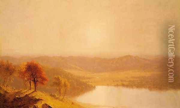 A View from the Berkshire Hills, near Pittsfield, Massachusetts Oil Painting - Sanford Robinson Gifford