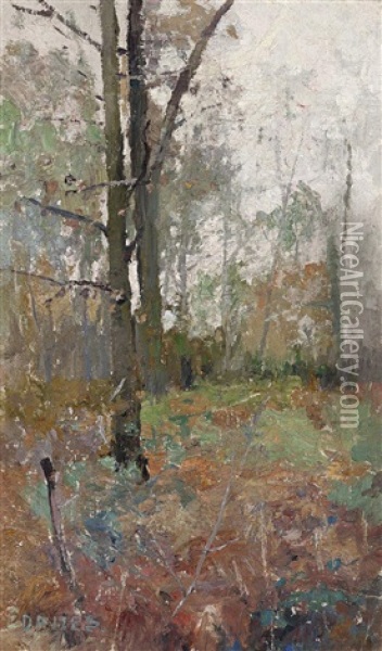 Autumn Oil Painting - David Davies