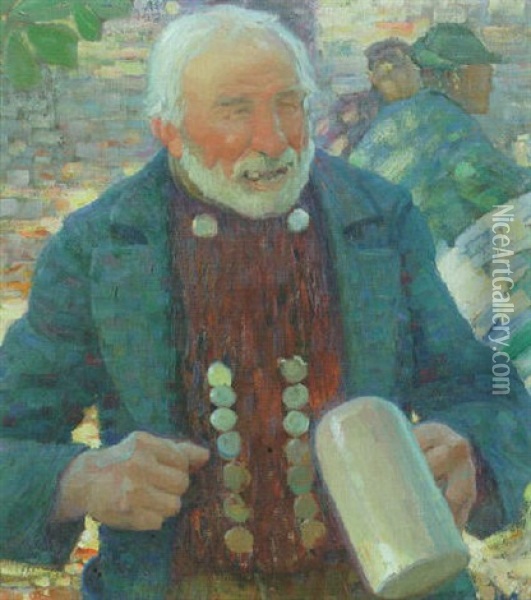 Man Med Olsejdel Oil Painting - Ivar Kamke